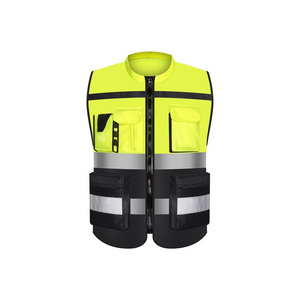 Chaleco de Seguridad de Alta Visibilidad Reflectante con Cierre, Bolsillos, Unisex, Certificado EN, Resistente a Ácidos, Uniforme de Alta Visibilidad con Serigrafía - Product Image 3