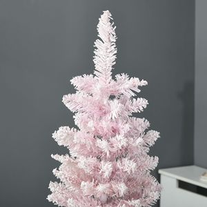 Albero di Natale Artificiale Realistico e Sottile di 1,5 m con Effetto Neve e Base in Plastica, Elemento Decorativo per Interni - Product Image 3