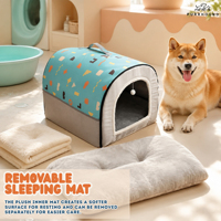 Lit tunnel douillet pour animaux de compagnie, maison 2-en-1 pour chiens et chats avec coussin amovible, canapé portable et lavable pour animaux de compagnie d'intérieur