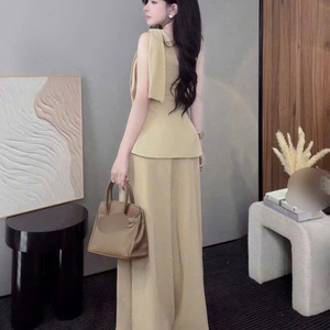 Ensemble deux pièces long décontracté pour femme, en coton écologique, lavable, confortable, mode, emballage personnalisé, Vietnam - Product Image 4
