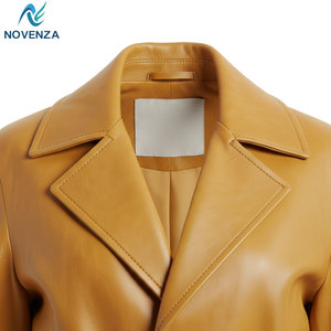 Manteau trench élégant pour homme en cuir véritable, doublure chaude réversible, coupe ajustée pour tenue décontractée ou formelle - Product Image 6