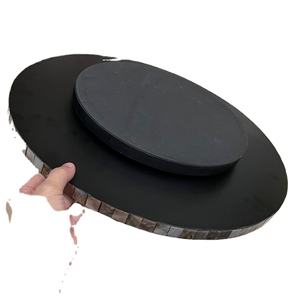 Bandeja Giratoria Multifuncional de Madera con Madreperla Redonda, Diseño Rústico para Decoración del Hogar, Ocasión Ramadán - Product Image 6