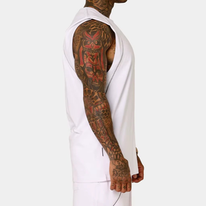 Premium Men Sleeveless Gym Training T-Shirt Breathable Athletic Tank Top Lightweight Fitness Muscle Tee Custom Logo OEM Service - Product Image 2