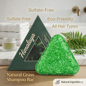 Shampoo au savon vert, shampooing solide naturel à l'herbe d'Usman pour femmes et hommes, ensemble de shampooings et après-shampoings solides - Product Image 1