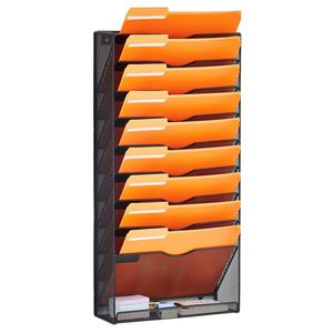 Portadocumenti da Parete in Metallo a 10 Tasche, Organizzatore per Posta, Riviste, Documenti, Montaggio a Muro - Product Image 1