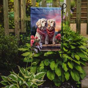 Multicolor Clumber Spaniel dos corazones jardín bandera buzón decorativo patio Banner para Patio ilustraciones camas de flores tamaño de patio Banner - Product Image 2