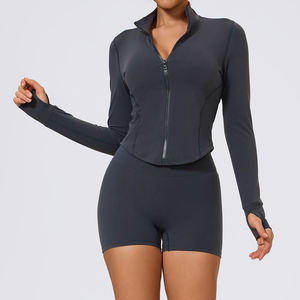 Conjunto de 2 Piezas de Shorts de Yoga para Mujer, Cintura Media, Transpirables, Ecológicos, de Spandex/Nylon Acanalado, con Logotipo Personalizado 2026, para Gimnasio y Entrenamiento - Product Image 4