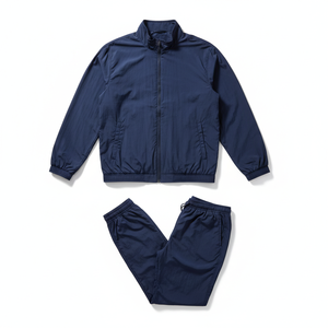 High Quality Windproof Windbreaker Tracksuit Custom Logo <b>Zip</b> <b>up</b> Nylon Windbreaker Tracksuits Custom OEM - Product Image 1