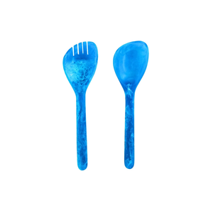 Servidor de Ensalada de Resina Azul y Blanca de Alta Calidad para el Hogar y Restaurantes al Mejor Precio al por Mayor - Product Image 1