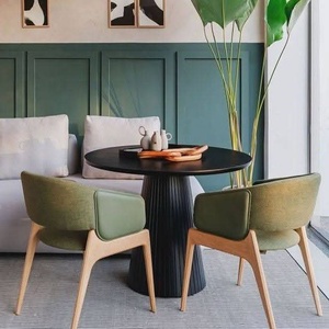 Mesa de Comedor de Diseño Moderno de Mediados de Siglo, Mesa de Comedor de Madera con 8 Sillas, Mesa de Comedor de Estilo Antiguo para Comedor, para el Hogar - Product Image 1