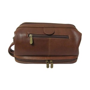 Handmade Genuine Leather Waterproof Foldable Toiletry Storage <b>Bag</b> Travel Dopp Kit <b>Mens</b> <b>Wash</b> <b>Bag</b> Shaving Organizer Zipper Carry - Product Image 3