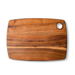 Planche à découper en bois massif écologique, design rectangulaire avec trou de suspension, pour la préparation culinaire et le service - Product Image 2