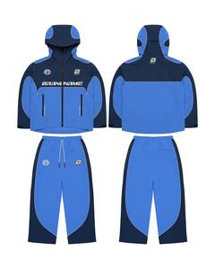 Chándal Unisex BRANDNAME con Capucha, Manga Larga, Bloques de Color, Estilo Deportivo, Ropa de Otoño, Transpirable, Poliéster y Algodón, Corte Regular para Adultos - Product Image 3