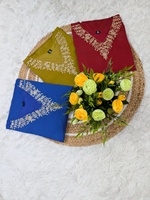 Hoy presentamos un conjunto de Kurti de 3 piezas de diseñador con bordado y lentejuelas. Compre directamente del proveedor indio.