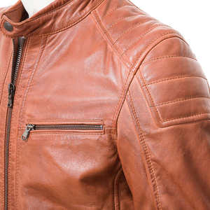 Veste en cuir pour homme, 100% respirante, style streetwear, personnalisable avec étiquette privée, vêtements décontractés, manches longues, imperméable et coupe-vent, vente chaude - Product Image 5