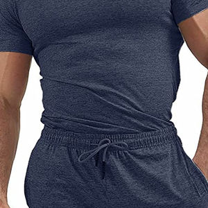 Offre Spéciale – Ensemble Décontracté Respirant pour Homme : T-shirts à Manches Courtes et Shorts en Coton Uni 100% Écologique - Product Image 6