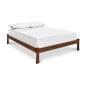 Eco-Friendly Natural Cherry Wood <b>Platform</b> <b>Bed</b> <b>Frame</b> Minimalist Scandi Style Bedroom Furniture Set - Product Image 5