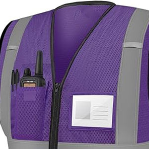 Chaleco de Seguridad Reflectante sin Mangas con Logotipo Personalizado Unisex, Uniformes de Trabajo de Alta Visibilidad, Ropa de Trabajo Impermeable de Poliéster y Algodón - Product Image 5