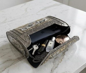 Pochette rectangulaire en mosaïque de pierre indienne, faite à la main, moderne, écologique, en métal, de haute qualité, pour décoration de mariage ou cadeau - Product Image 4