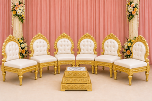 Juego de Sillas para Mandap de Novios, Sillas Mandap Vedi de Tendencia, Fabricante de Sillas para Mandap de Boda India Personalizadas - Product Image 3