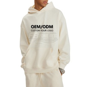 Customized Heavy Thickened Winter Front Logo <b>Pullover</b> <b>Mens</b> Hoodie High Street Solid Color Casual Plus Size <b>Men's</b> Hoodies OEM - Product Image 3