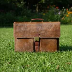 Sac messager vintage fait main en cuir pleine fleur unisexe, sacoche bandoulière pour ordinateur portable en cuir de vachette, qualité supérieure, prix de gros LHLB-0006 - Product Image 2