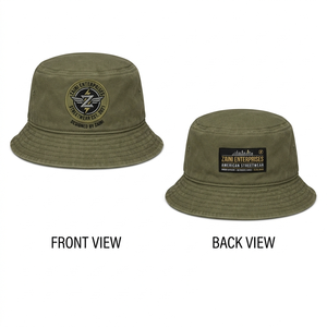 220 GSM Premium Polyester/Cotton Interlock Bucket <b>Hat</b> Gray Blue Digital Print Custom Logo 3D Embroidery Unisex <b>Summer</b> Outdoor - Product Image 1