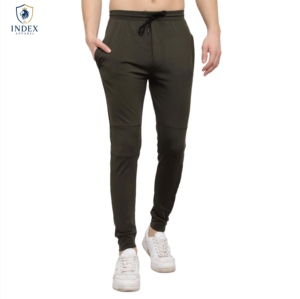 Pantalones Deportivos Color Verde Oliva para Hombre, Marca Index Apparel, Cintura Elástica con Cordón, Estilo Casual, con Bolsillos Laterales, para Otoño - Product Image 1