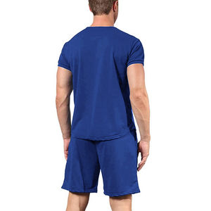 Ensemble 2 pièces streetwear d'été OEM avec broderie personnalisée du LOGO, T-shirt oversize respirant à épaules tombantes et short de survêtement pour hommes - Product Image 6