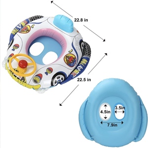 Flotador Inflable para Piscina con Volante – Asiento Flotante para Niños Pequeños, Diseño de Coche de Dibujos Animados, Anillo de Natación para Niños para el Verano - Product Image 4