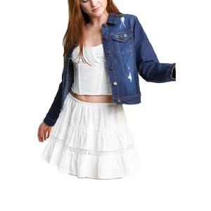 Chaquetas Vaqueras Cortas de la Mejor Calidad para Mujer, Sin Mangas, Estilo Urbano, con un Solo Botón, Chaquetas Largas de Mezclilla para Damas de Pak - Product Image 1