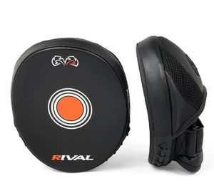 Rival Boxing <b>Punch</b> Mitts RPM-100 Pair <b>Set</b> PU Leather Black Durable Breathable All Seasons Protective Training Gear - Product Image 3