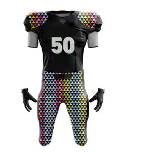 Fabrication de tenues de football américain 7V7 unisexes de haute qualité, respirantes, 100% matériau de qualité supérieure / sur mesure, anti-transpiration - Product Image 4