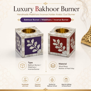 Luxury Bakhoor Burner Handmade Mabkhara Incense Holder Arabic Oud Burner for Ramadan <b>Eid</b> Home Decor <b>Gift</b> Gold Inlay Design - Product Image 6