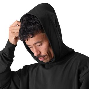 Men's Black Pullover Hoodie Heavyweight Fleece Sweatshirt Long Sleeve Casual <b>Athletic</b> Gym Training Activewear Streetwear - Product Image 4