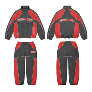 High Quality Windproof Mens Windbreaker Tracksuits Two Piece Set Customized Logo <b>Print</b> Breathable Windproof Tracksuits Sets - Product Image 4