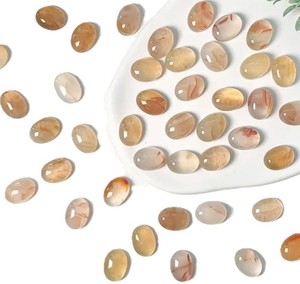 Ágata Natural de Pasto Marino, Cabujón Ovalado, Piedra Preciosa Suelta Pulida para Anillos, Colgantes y Fabricación de Joyas al por Mayor - Product Image 3