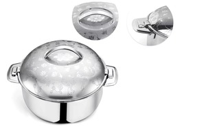 Industry Trending Stainless Steel Casserole With Lid Round Modern Design Durable All Stove Compatible Dishwasher Safe - Product Image 3