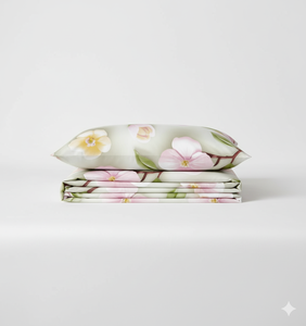 Blossom <b>King</b>-<b>Size</b> Fitted Sheets 3PCS Set Soft Comfortable Printed Fabric Stylish Bedroom Decor with 2 <b>Pillow</b> <b>Cases</b> for Hotels - Product Image 5