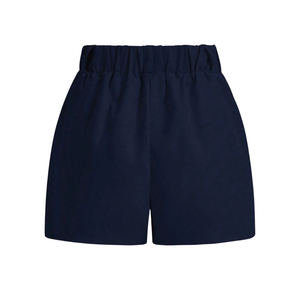 Shorts plissés décontractés taille haute pour femme avec passants de ceinture et poches – Tissu tissé élégant pour le quotidien et l'été - Product Image 2