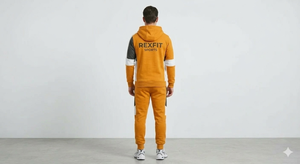 Ensemble de survêtement évasé pour homme, en coton épais 100% uni, avec logo personnalisé, pantalon évasé et sweat à capuche, toutes tailles, faible MOQ - Product Image 2