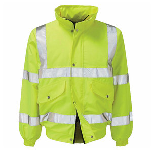 Veste de sécurité haute visibilité classe 2 imperméable et réfléchissante jaune marine pour le travail - Product Image 5