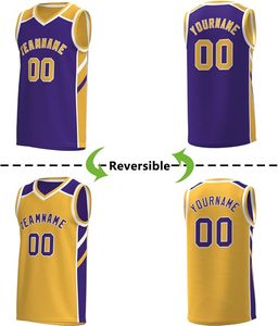 Camiseta de Baloncesto Reversible Personalizada para Hombre, Juvenil, Deportiva, con Nombre del Equipo, Número y Logotipo Impresos - Product Image 3