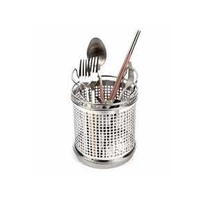 Hanging Stainless Steel <b>Wire</b> Cutlery Drainer with Removable Drip Tray Oval Kitchen Utensil Drying <b>Rack</b> Silverware Holder - Product Image 2