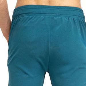 Pantalon de jogging décontracté en coton bleu sarcelle pour homme, taille élastique avec cordon de serrage, coupe droite - Fournisseur en gros - Product Image 4