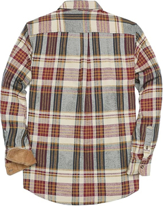 Top Premium Quality <b>Men's</b> Casual Button Down Shirt 100% Cotton <b>Flannel</b> Long Sleeve Regular-Fit Anti-Wrinkle Feature - Product Image 3