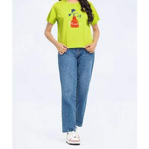 T-shirts classiques pour femmes en gros, coupe régulière, décontractés, respirants, imprimés sur toile écologique, personnalisables pour l'été et l'extérieur - Product Image 6