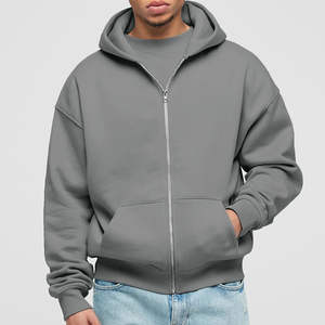 Prix compétitif – Vente en gros – Sweat à capuche zippé streetwear en polaire épaisse à double fermeture éclair pour homme - Product Image 6