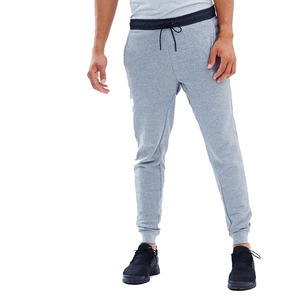Pantalon de survêtement gris pour homme, taille élastique avec cordon de serrage, décontracté, avec poches latérales, en coton mi-lourd, idéal pour l'automne - Product Image 1