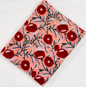 Tela floral ligera de algodón con estampado a mano multicolor, textil indio para camisas, prendas, vestidos y decoración del hogar. - Product Image 2